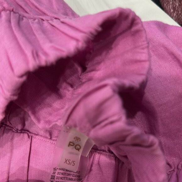 PQ x Revolve Women's Pink Sammy Button Up Shirt & Pants Set Size Small - Picture 10 of 11